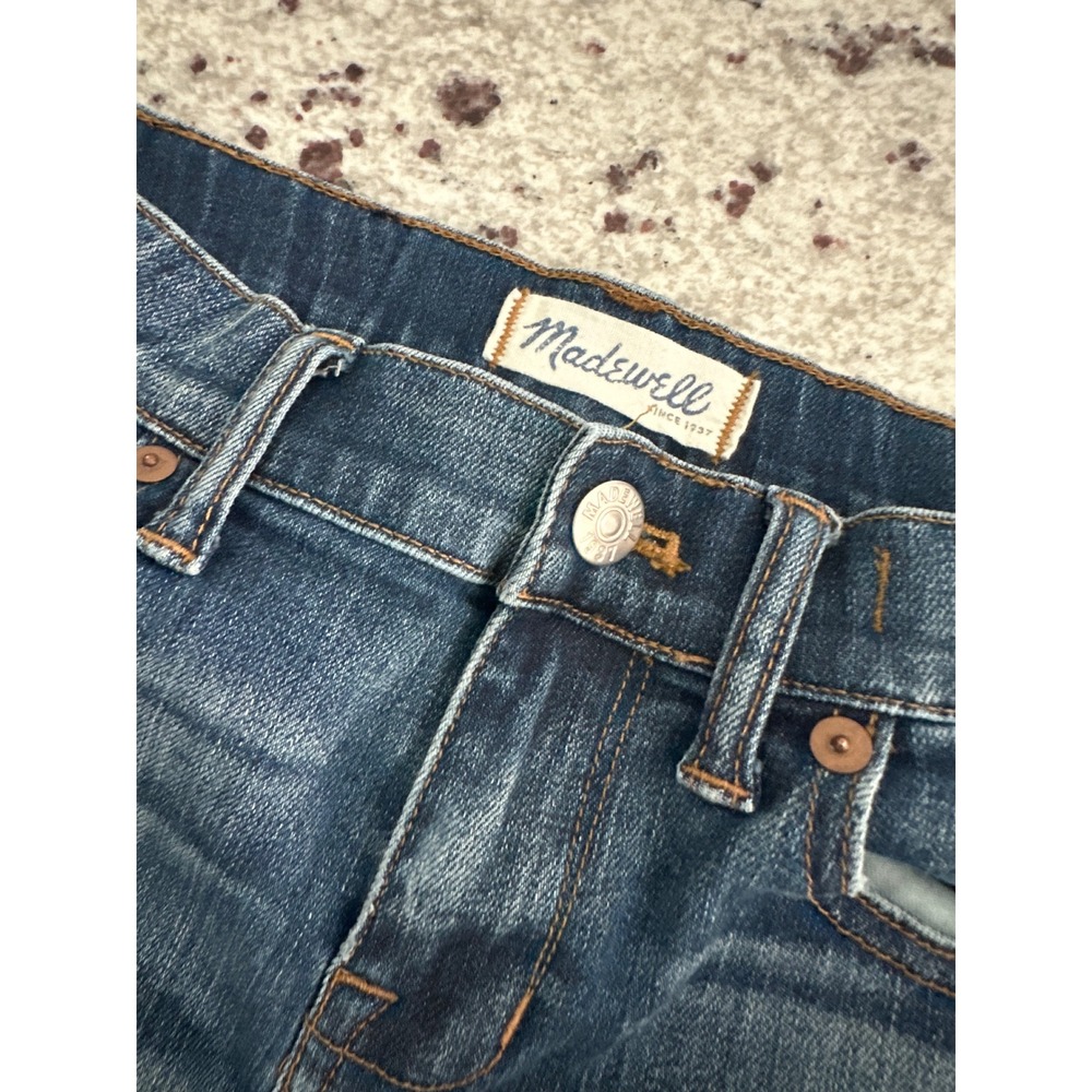 Madewell Skinny Skinny Jeans Medium Wash Distressed Blue Mid Rise Size 26 - Picture 2 of 7